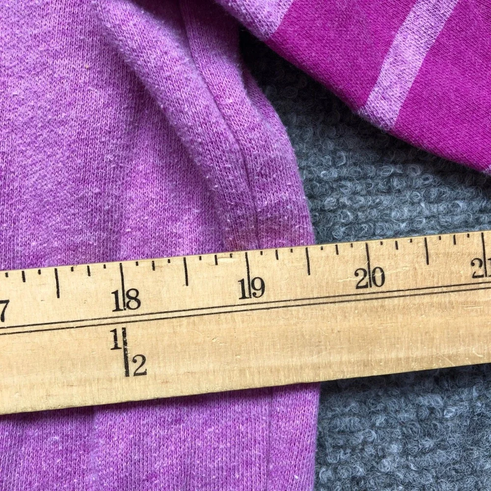 Victorias Secret PINK Quarter Zip Pullover Sweatshirt Purple Logo Small